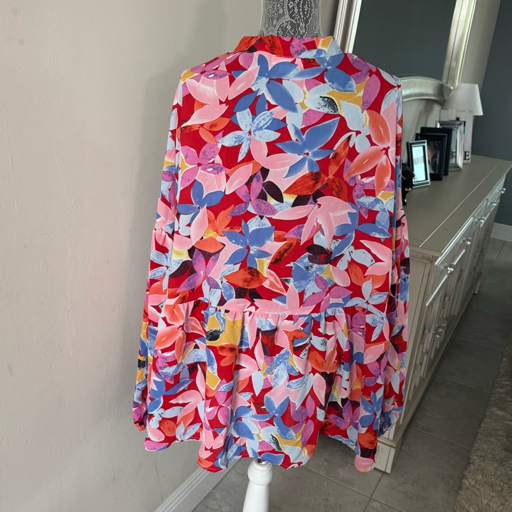 Vibrant Multicolor Button Down Shirt - image 7